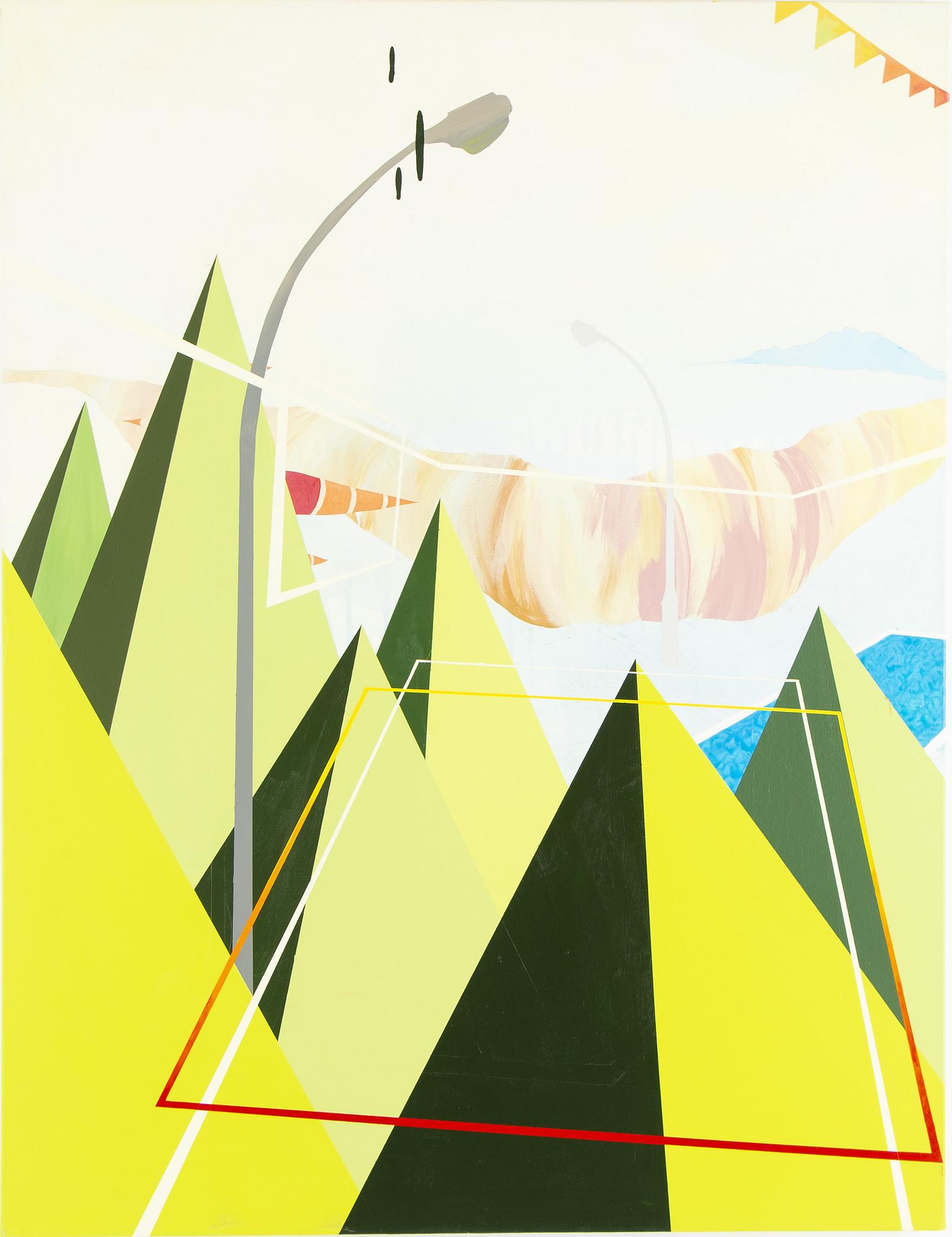 Malin Abrahamsson, diptych, acrylic and collage on canvas, signed and dated 2008 verso.