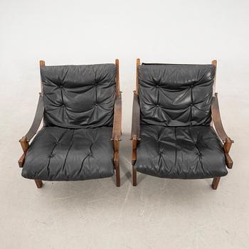 Torbjørn Afdal, a pair of "Hunter" armchairs, Bruksbo, Norway, later part of the 20th century.