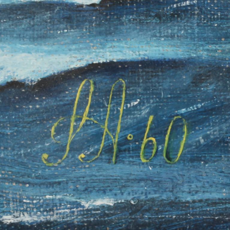 OKÄND KONSTNÄR, olja på duk, monogramssignerad PA, daterad -60.