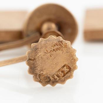 Wiwen Nilsson, A pair of earrings, 18K gold, geometric shape.
