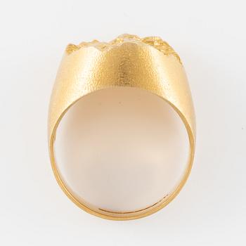 A Björn Weckström,  "Devil's Wheel"  ring 18K gold, Lapponia 1978.