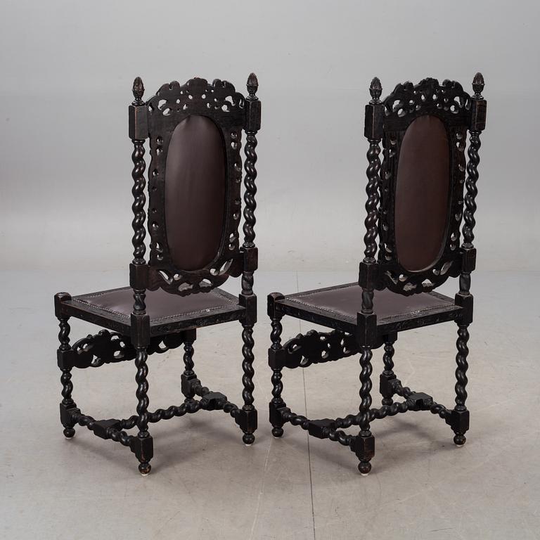 STOLAR, ett par. Barockstil, sekelskiftet 1900.