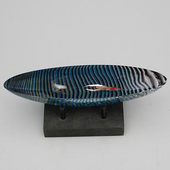 SKULPTUR, glas, Bertil Vallien, Kosta Boda, signerad.