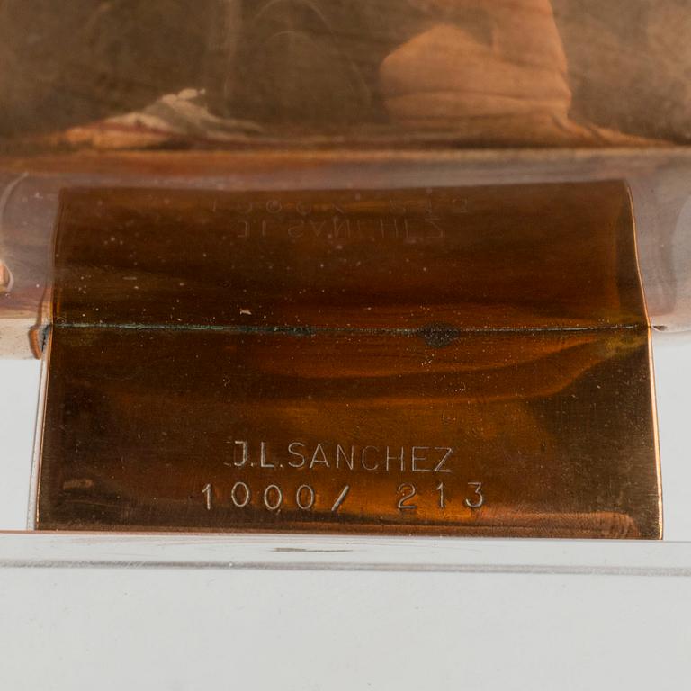 JOSÉ LUIS SANCHEZ, sculpture, bronze. signed by stamp.