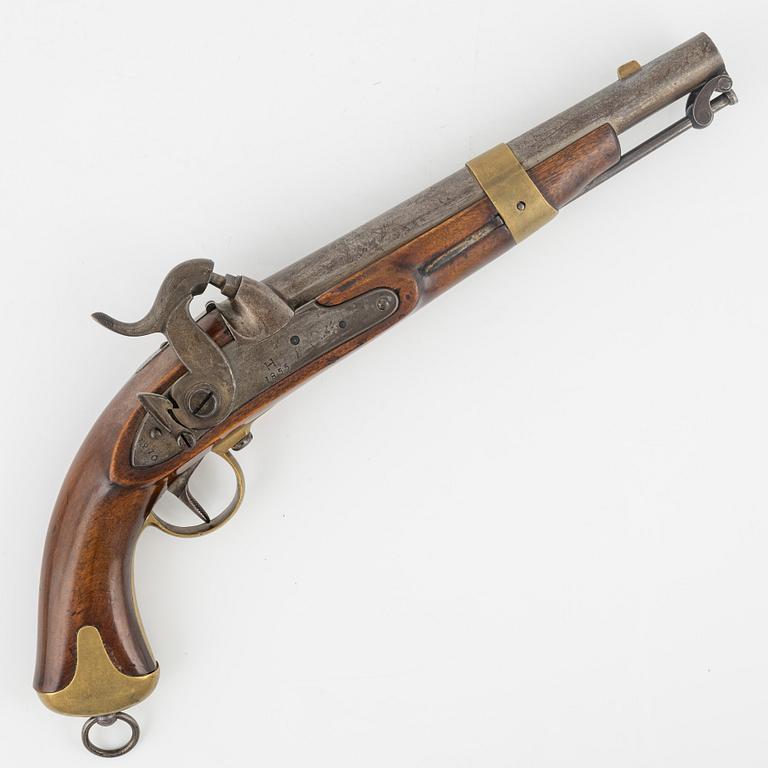 A Swedish percussion pistol 1854 Navy pattern.