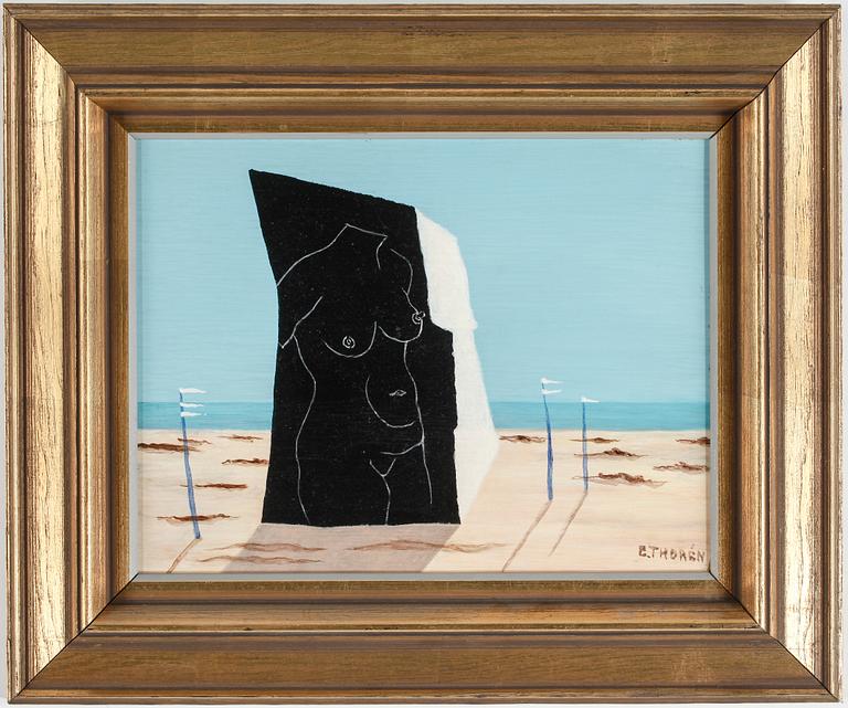 ESAIAS THORÉN, olja på pannå, signerad.