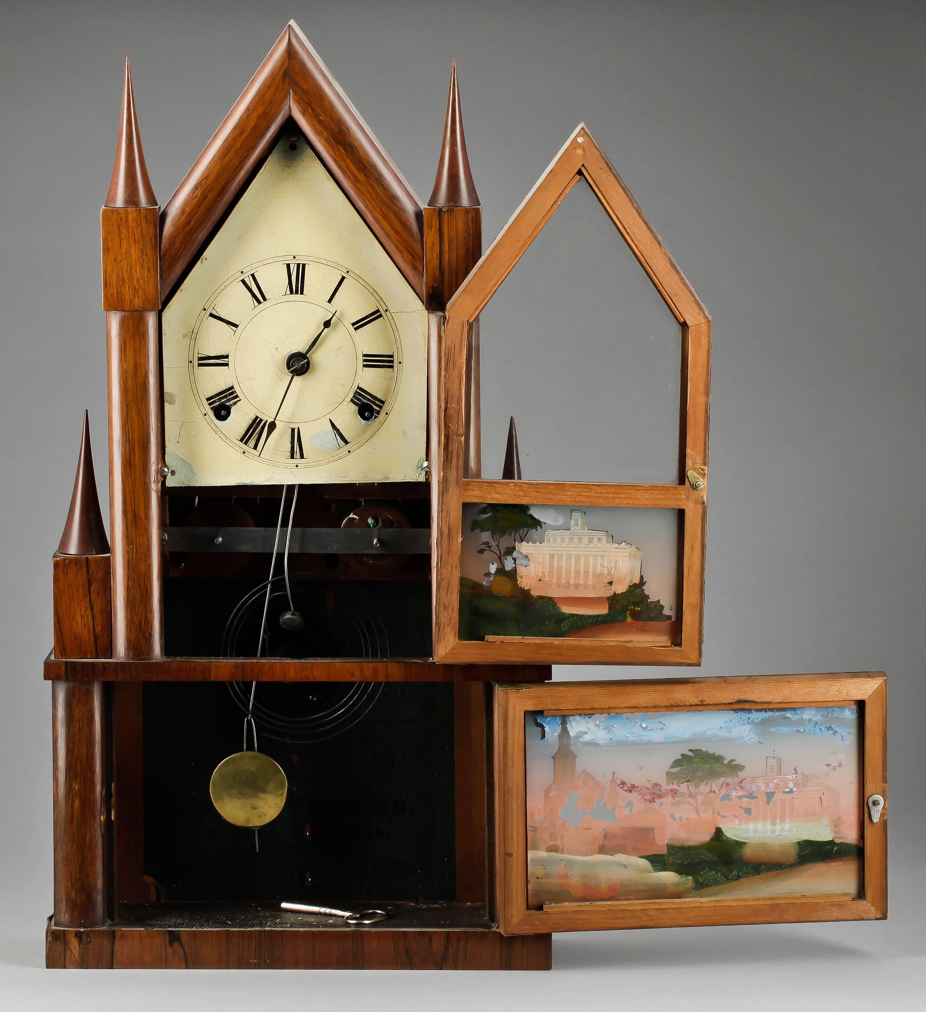 BORDSPENDYL, Elisha Manross USA, 1800-talets mitt.