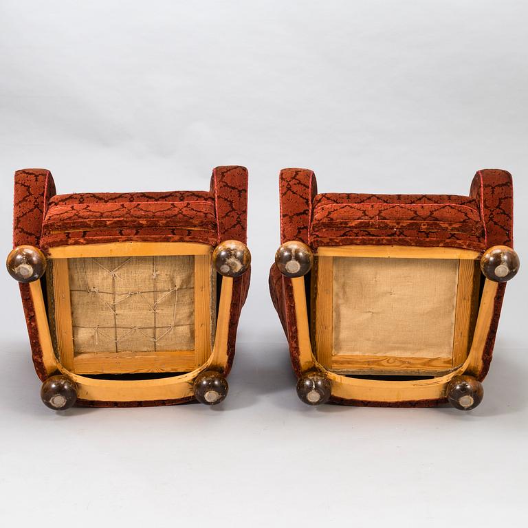 MÄRTA BLOMSTEDT, nojatuolipari, 1900-luvun puoliväli.