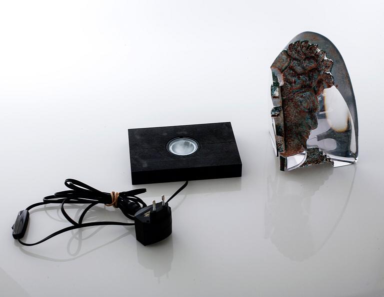 ANDERS SOLFORS, skulptur, glas, "Djoser", unikat, signerad samt daterad 2006.
