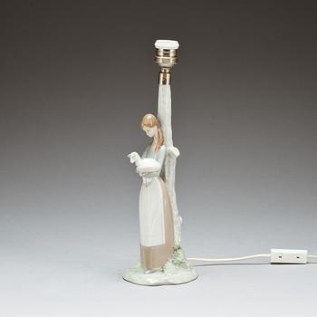 BORDSLAMPA, porslin, LLADRO, 1900-talets slut.