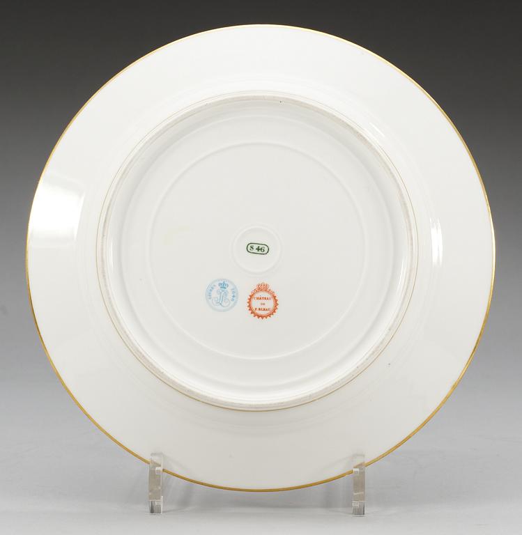A French Sèvres dinner plate, period of Louis Philippe.