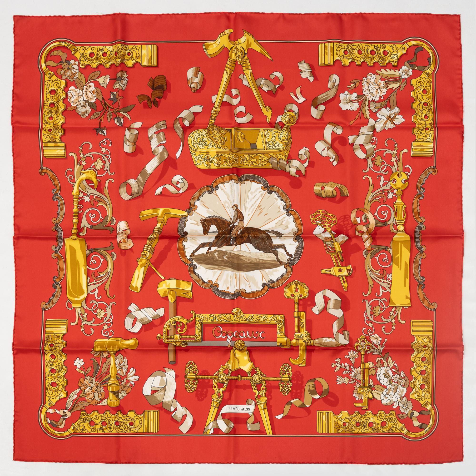 Hermès, scarf, "Copeaux".