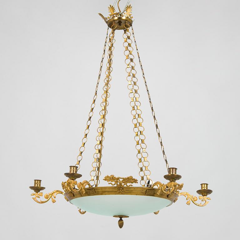 Ceiling lamp, Empire style, latter half of 19th century.