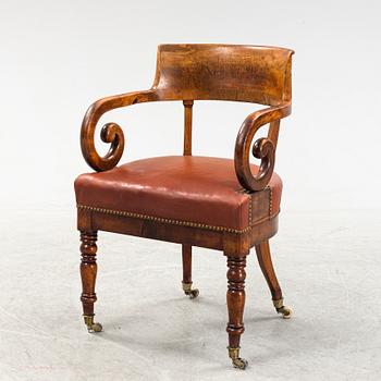 A mahogany office chair, second half of the 19th Century.