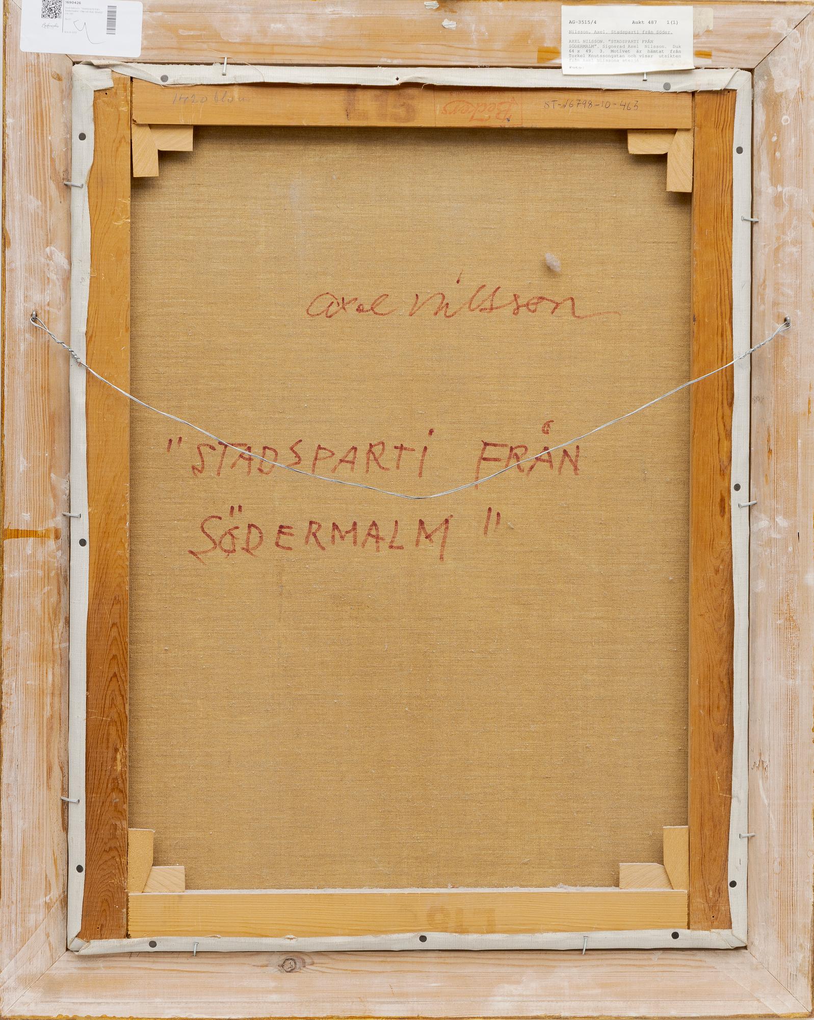 Axel Nilsson, "Stadsparti från Södermalm".