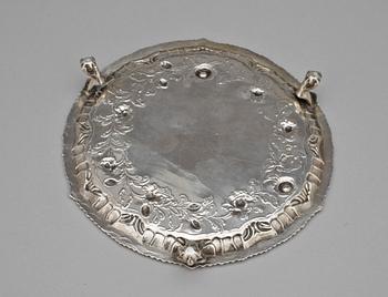 SALVER, silver, George III, Robert Rew, London, 1765-66. Vikt 317 g.