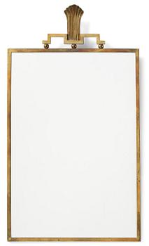 369. Lars Holmström, a Swedish Grace brass wall mirror, Arvika, 1920-30s.