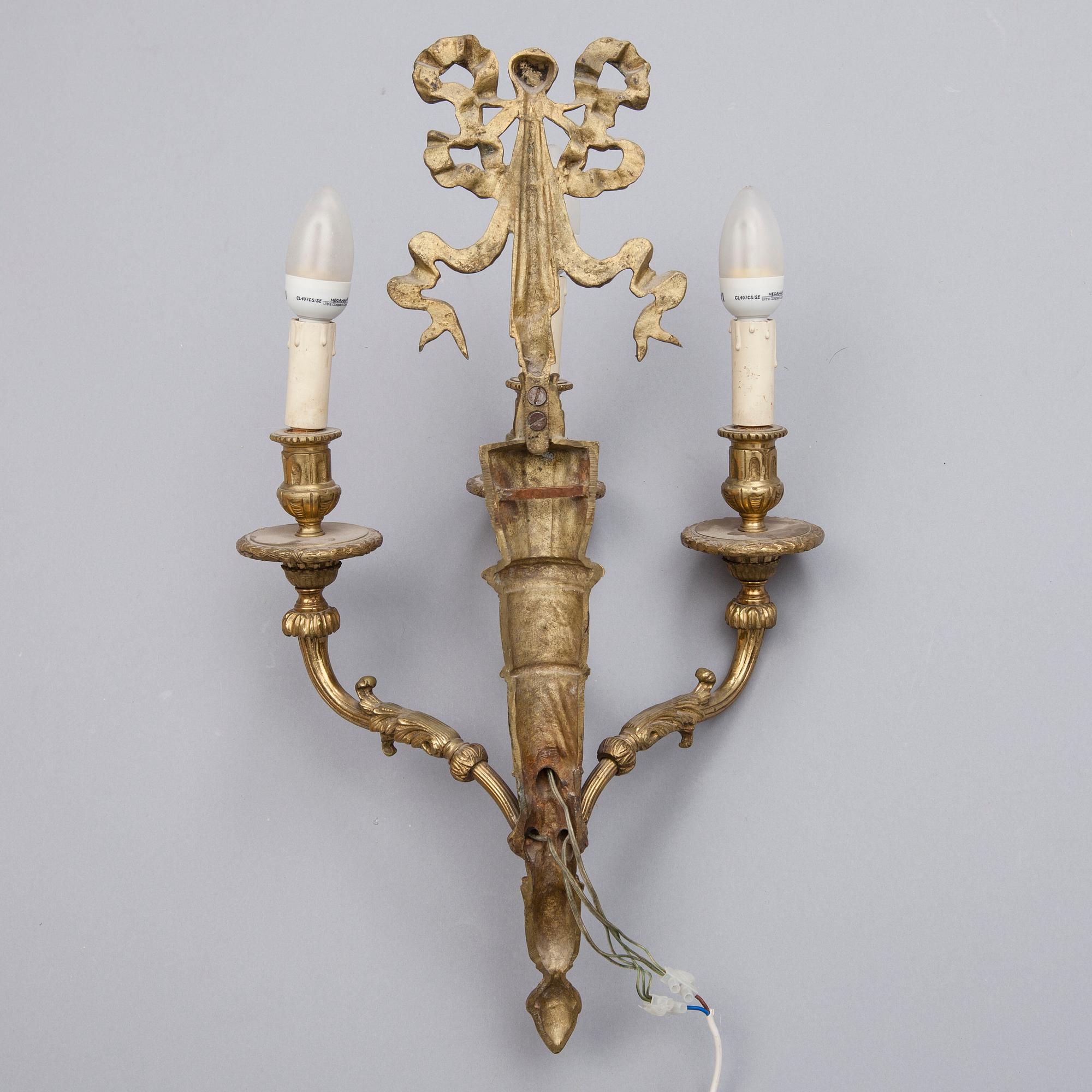 VÄGGKANDELABER, 1900-talets första hälft.