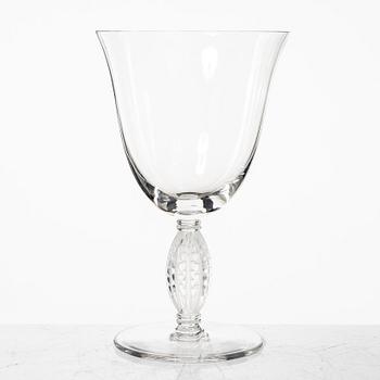 René Lalique, vinglas, 3 st,  "Fontainebleau", Lalique, Frankrike.