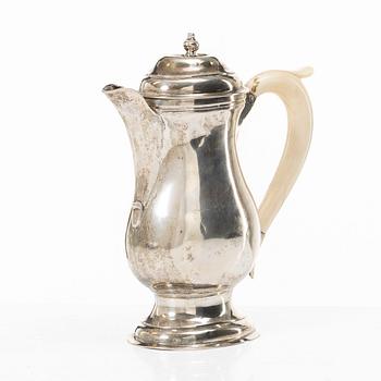 An Austrian silver coffee pot, Rabb, 1797.