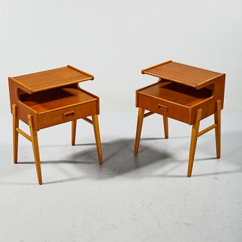 SÄNGBORD, ett par, 1900-talets tredje kvartal.