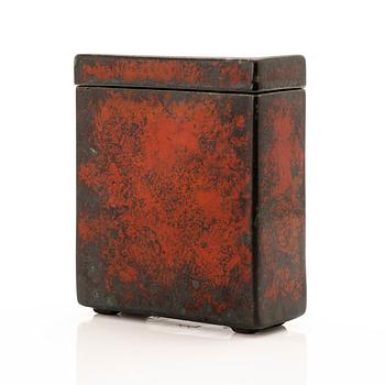 Hans Hedberg, Lidded jar, high-fired faience, Biot.