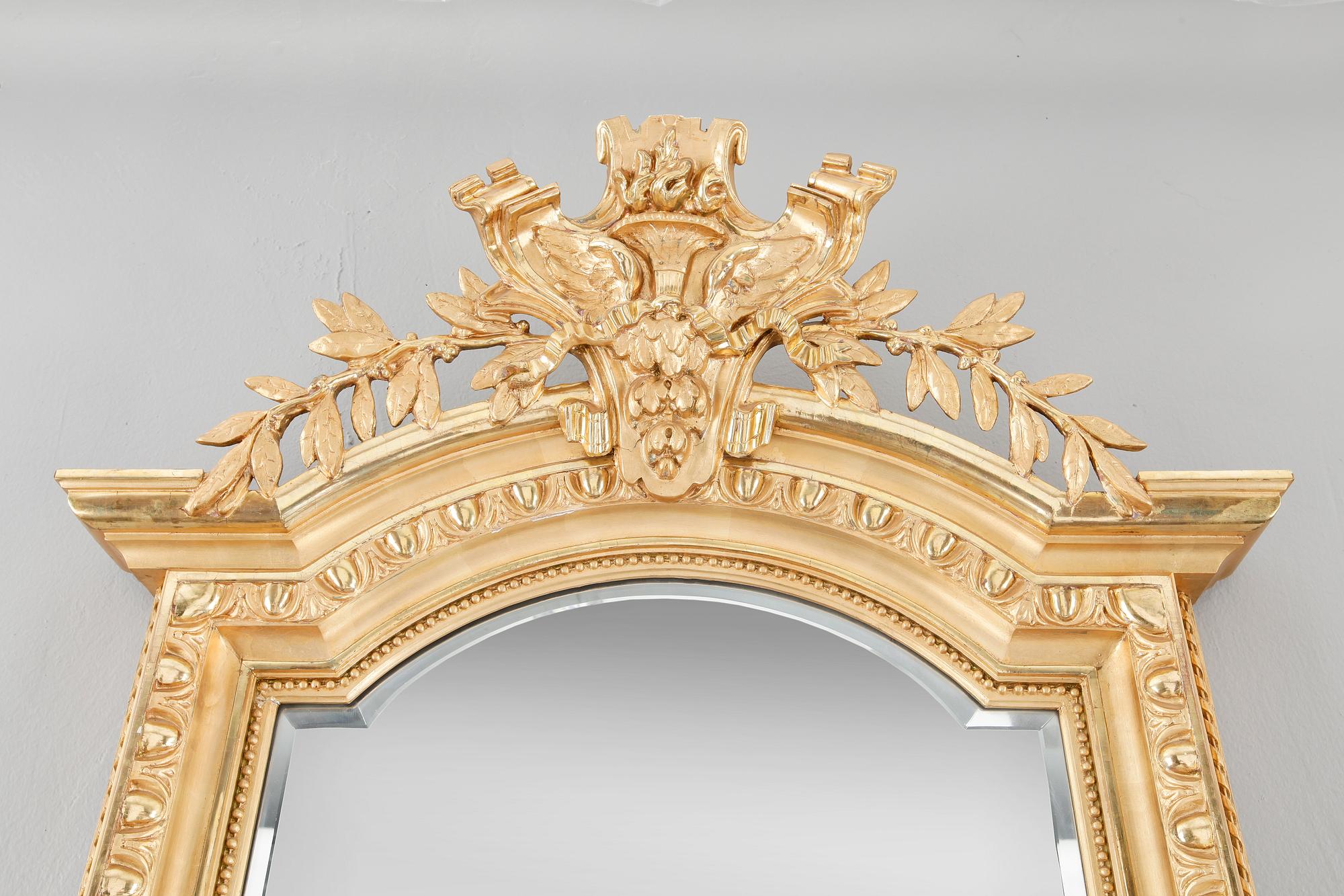 SPEGEL med KONSOLBORD, nyrokoko, 1800-talets slut.