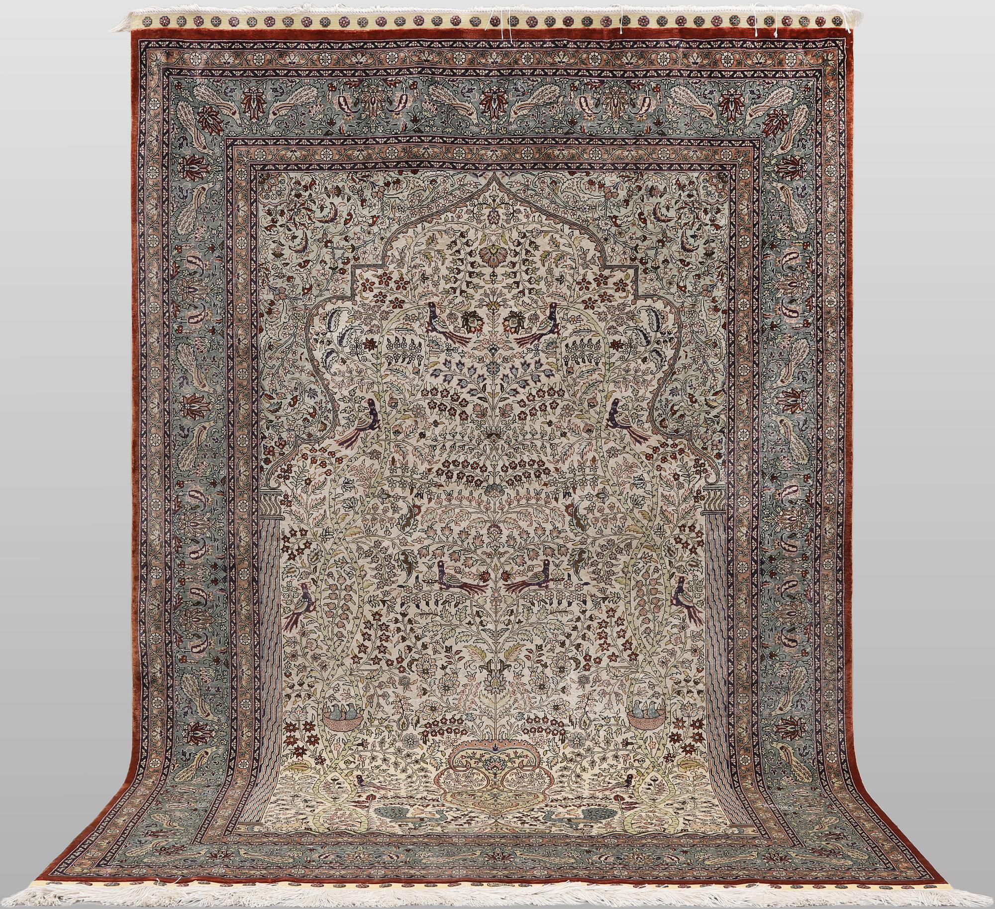 Matta, Orientalisk silke, 184 x 124 cm.