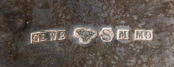 KAFFESERVIS, 3 delar, silver,  rokokostil.