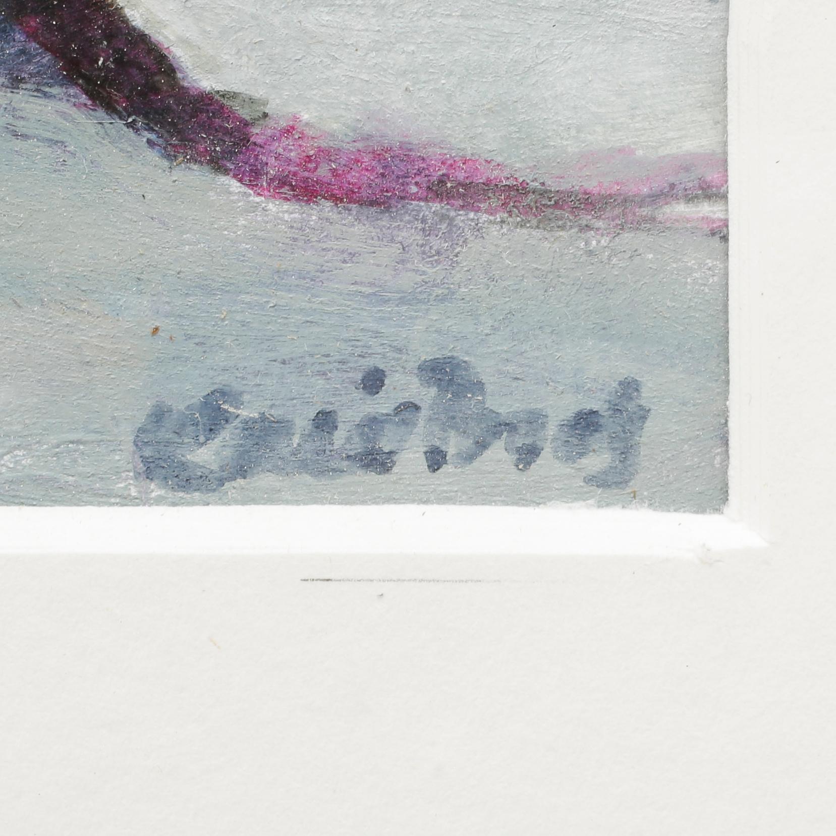 KARIN BROOS, olja på papper. Signerad.