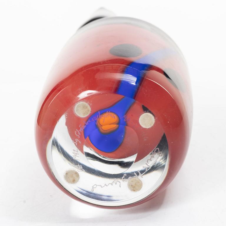 Erik Höglund, Vas/ skulptur, glas, EH 1992, Strömbergshyttan.