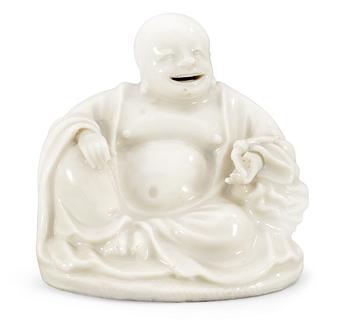 155. A porcelain figure of Buddhai, Qing dynasty.