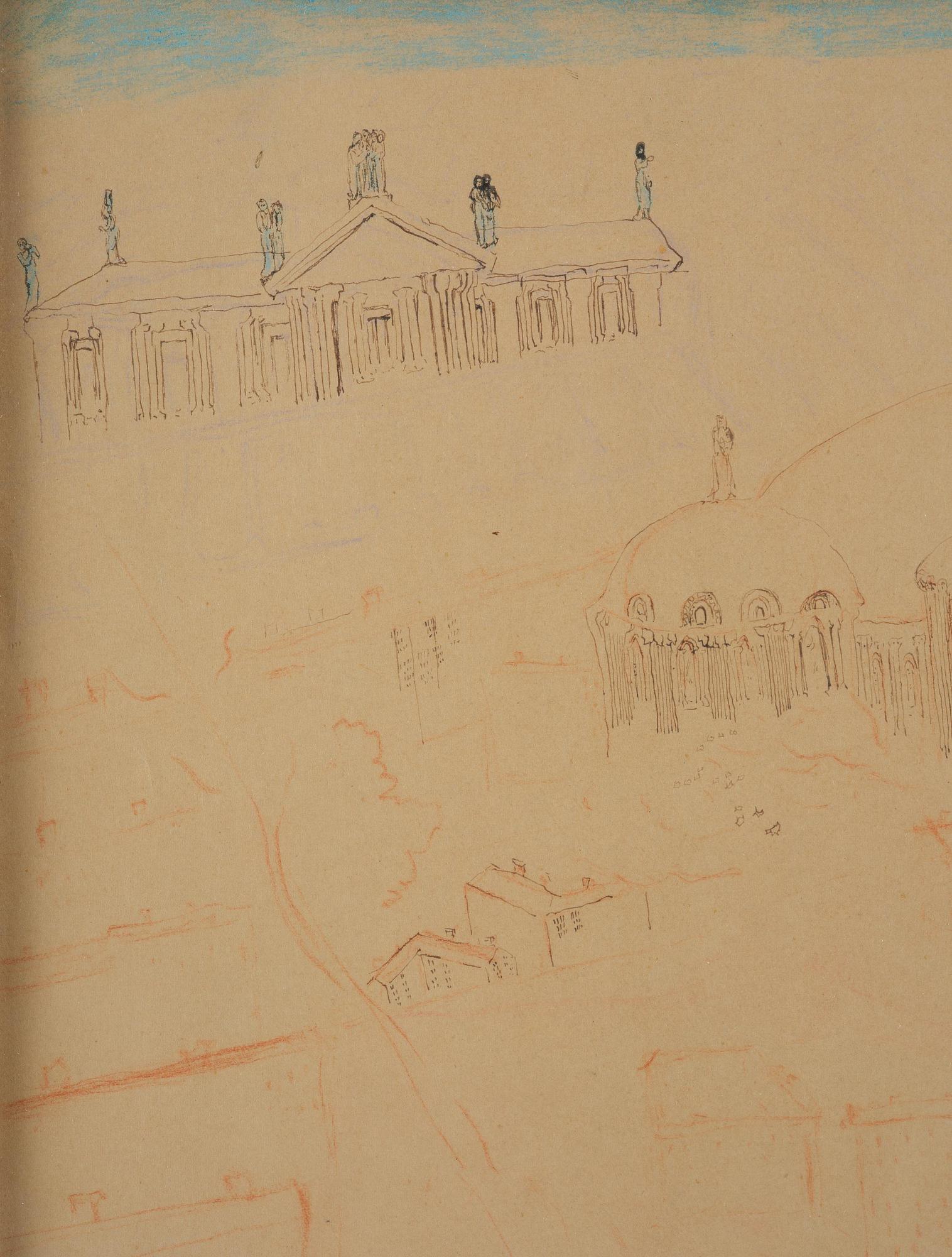 Carl Fredrik Hill, Architectural fantasy.