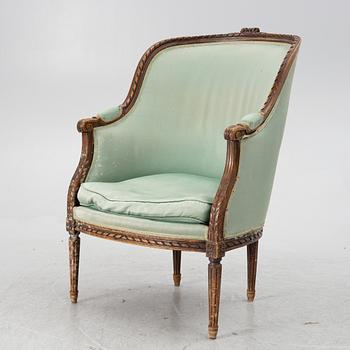 Fåtölj, Louis XVI, Frankrike,.