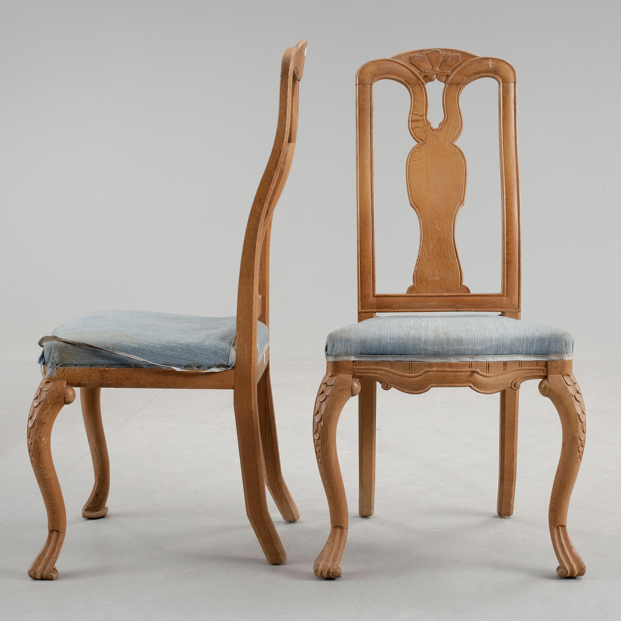 STOLAR, 9 st, barockstil, 1900-tal.