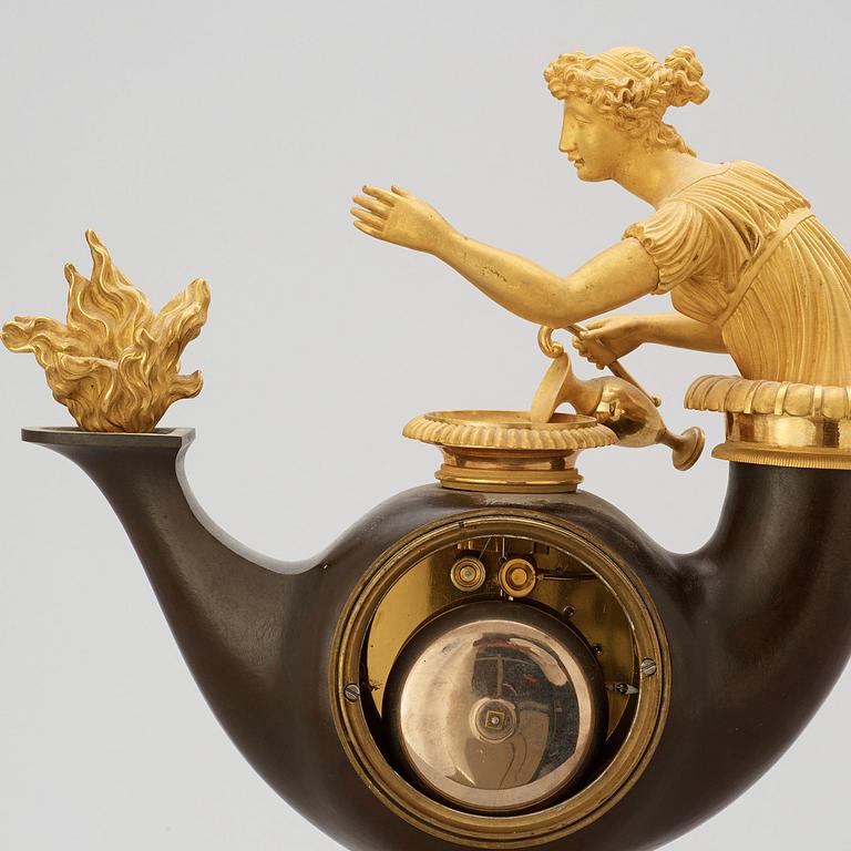 An Empire mantel clock by P. H. Beurling, master 1783.