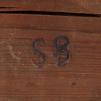 SPEGEL, av Samuel Bomansson (mästare i Stockholm 1756-71, änkan drev verkstaden till 1780-talet). Transition.