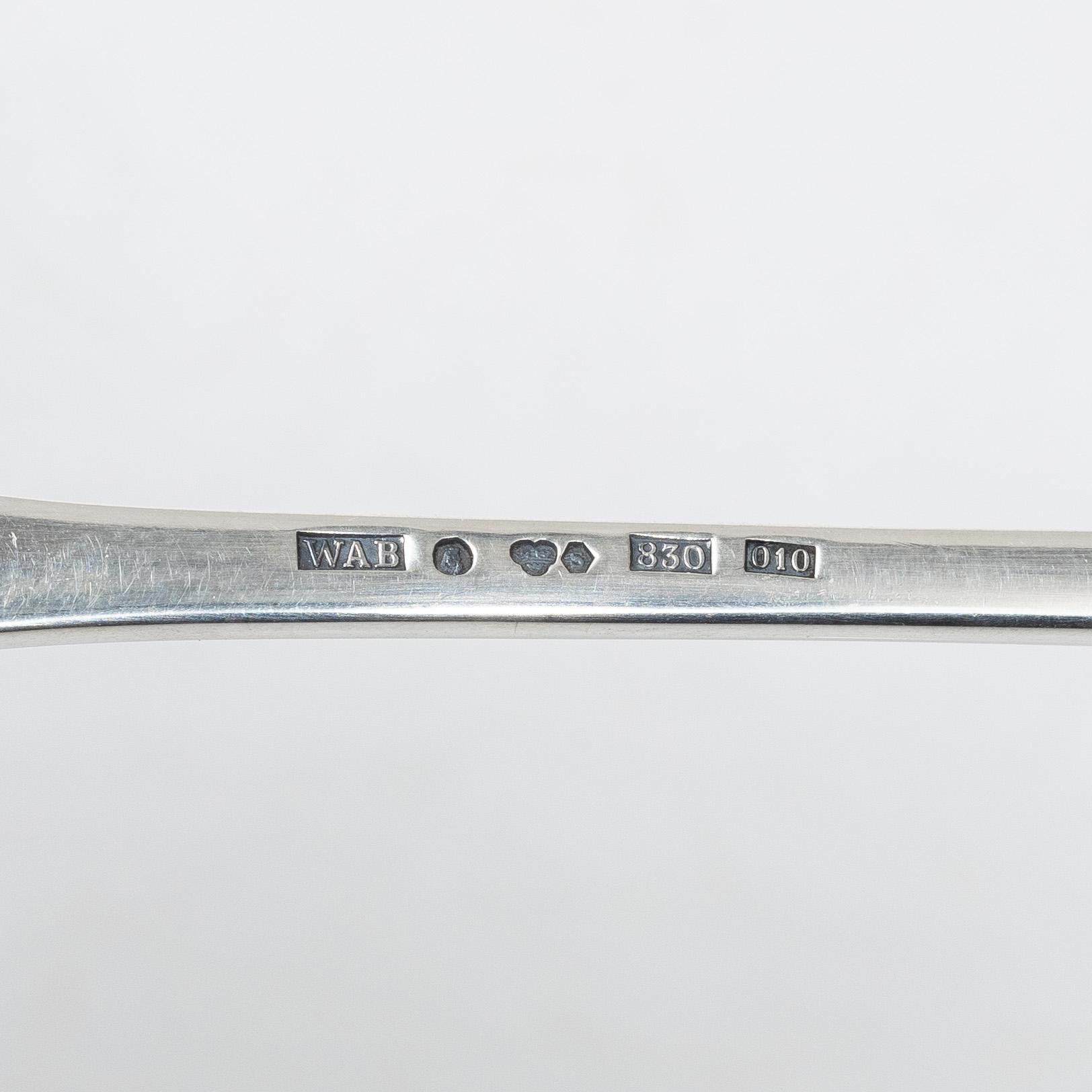 Barbro Littmarck, Honey spoon, silver, W.A Bolin, Stockholm 1988.