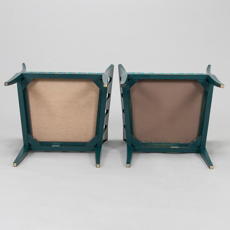 Eliel Saarinen, möblemang, 5 delar, "Blue suite" för Adelta, Finland 1980-tal.