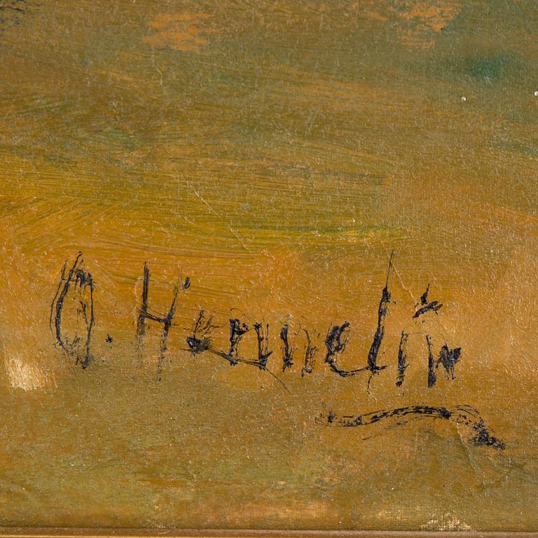 OLOF HERMELIN, olja på duk, signerad O. Hermelin.