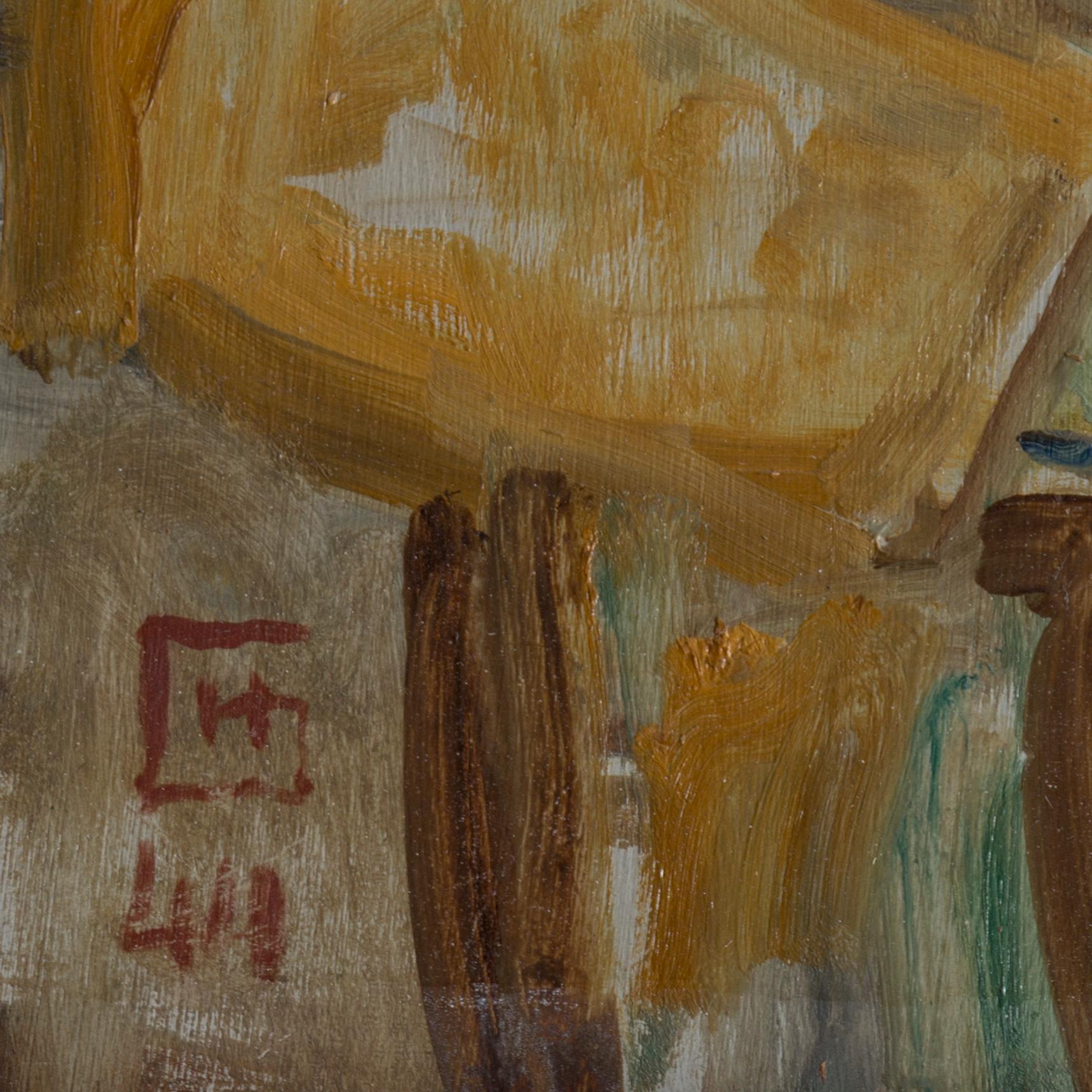 HUGO GEHLIN, Oil on åanel, signed and dated -44.