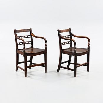 A pair of chairs from around the turn of the century 1900.