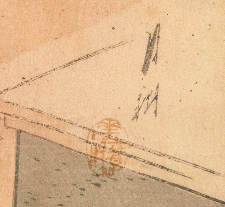 Ogata Gekko, färgträsnitt Japan sent  1800-tal.