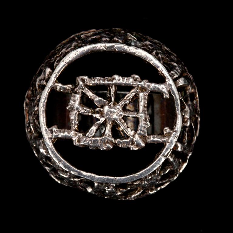 RING, silver, Pentti Sarpaneva 1971. Vikt 10,3 g.