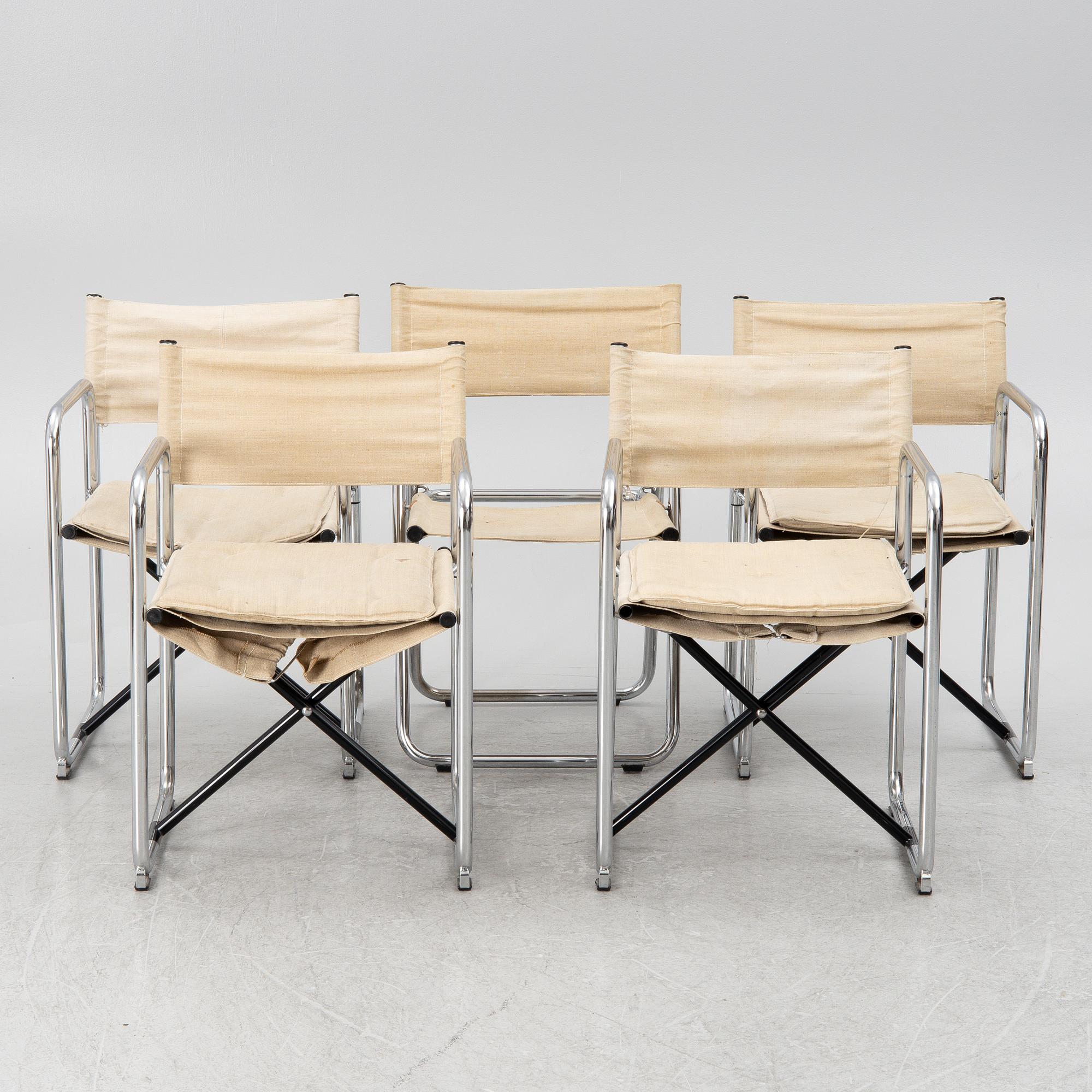 Börge Lindau & Bo Lindekrantz, five chairs, including "X75-2", Lammhults.