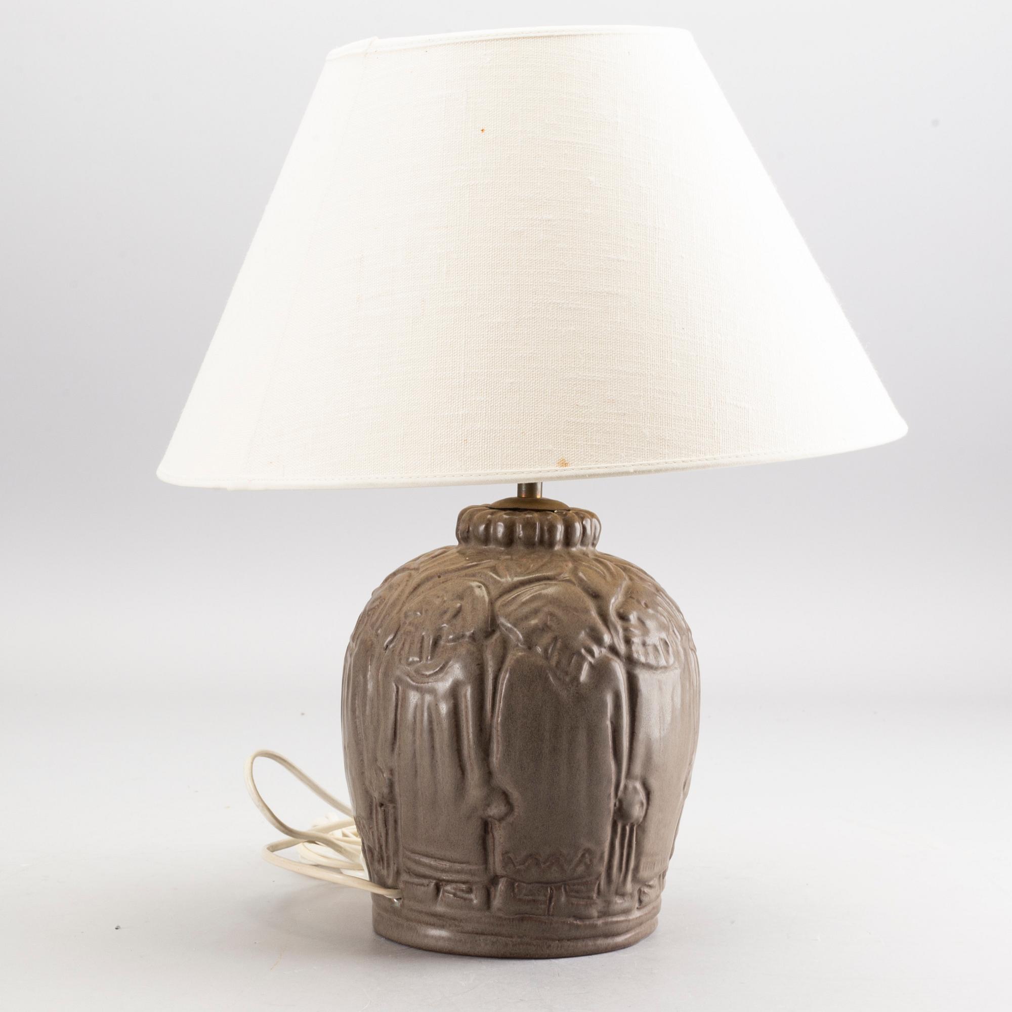 BORDSLAMPA, stengods, Åke Holm.