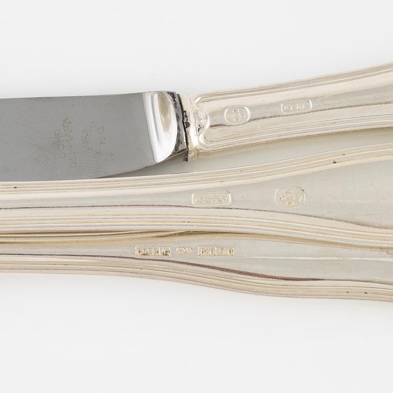 A Danish Silver Cutlery, 'Old Danish', including Cohr, Swedish import mark (71 pieces).