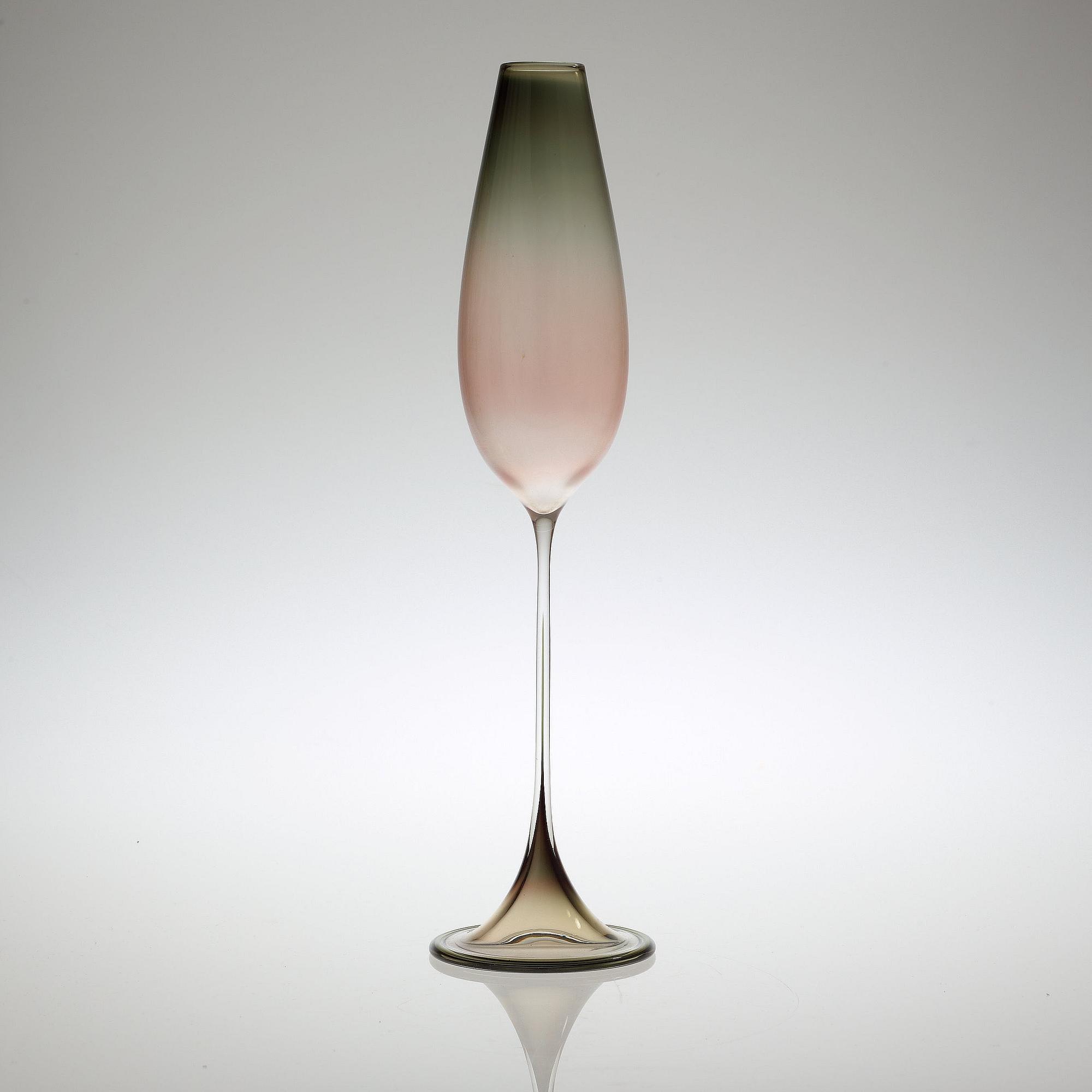 TULPANGLAS, glas, Nils Landberg, Orrefors, signerat Orrefors Expo Nu 312-57.