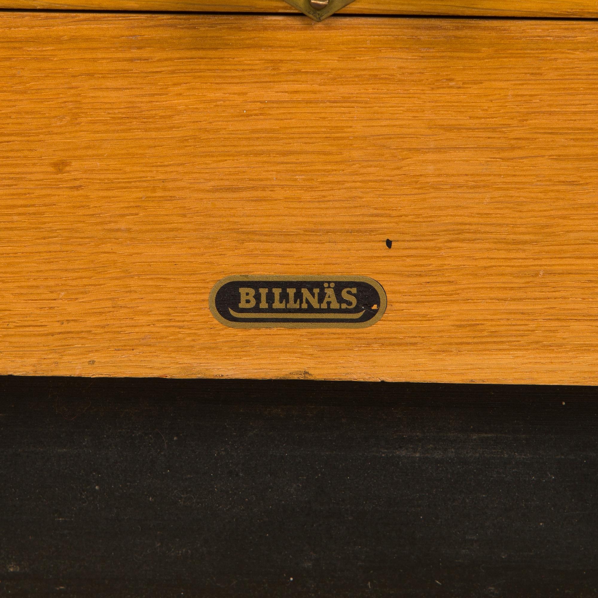 A Billnäs oak wood archive cabinet, Finland mid-20th century.
