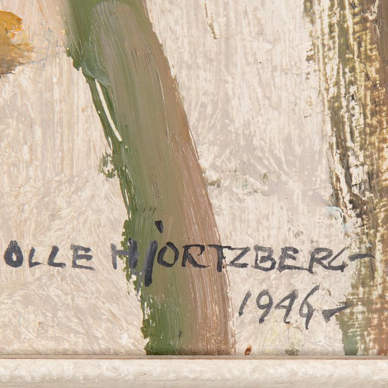 OLLE HJORTZBERG, oil on panel, signed Olle Hjortzberg and dated 1946.